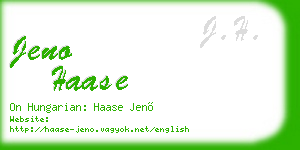 jeno haase business card